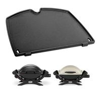 6558, 32 x 21.8 cm Cast Iron Cooking Griddle Plate for Weber Q1000, Q1200, Q1400, Q100, Q120, Q140, Series Gas Grills, Weber Q 100/1000 Series Griddle Plate, Griddle for Weber Baby Q