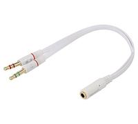 65585 Cable Jack 3.5mm Male 3pin x2, Jack 3.5mm 4pin Female 0.2m DELOCK