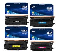 655A Black Cyan Yellow Magenta Toner Cartridge 4 Pack,Compatible Replacement for HP 655 A CF450A CF451A CF452A CF453A for Enterprise M652 M653 M652n M652 M653dn M653x M653 MFP M681 M682 M681dh M682z