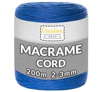 656 Feet Macrame Cord | 200m | 8 Colours | 2-3mm Thickness | Rope Yarn String