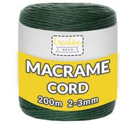 656 Feet Macrame Cord | 200m | 8 Colours | 2-3mm Thickness | Rope Yarn String