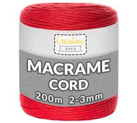 656 Feet Macrame Cord | 200m | 8 Colours | 2-3mm Thickness | Rope Yarn String