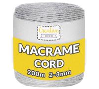 656 Feet Macrame Cord | 200m | 8 Colours | 2-3mm Thickness | Rope Yarn String