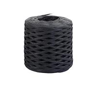 656ft Raffia Paper Ribbon Embellishments for Gift Wrapping Weaving Wedding, Black, 200m