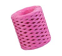 656ft Raffia Paper Ribbon Embellishments for Gift Wrapping Weaving Wedding, Rose Red, 200m