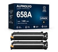 658A High Yield Compatible Toner Cartridge Replacement for W2000A with Latest Chip, Fits HP Color LaserJet Enterprise M751dn 751n Laser Printer, Black,2 Pack