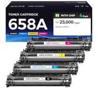 658A Toner Cartridge Set 4-Pack Compatible with HP M751 Series Printer | Replacement for 658A W2000A W2001A W2002A W2003A 658X W2000X Toner for HP Color LaserJet Enterprise M751dn M751n M751 Printer