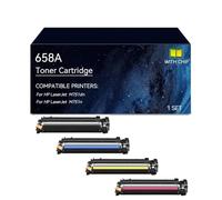 658A Toner Cartridges Compatible W2000A W2001A W2002A W2003A, with Chip | Replacement for HP 658A Toner Cartridge for Color Laser Enterprise M751dn M751n Printer(4 colors)