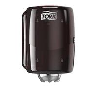 Tork 659008 Centrefeed Dispenser M2 / Paper Dispenser Suitable for M2 Paper Rolls Centrefeed System Big/Wipe Dispenser Wall Mounted/Performance Design Black-Red