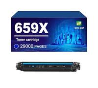 659A 659X Toner Cartridge Compatible For HP Color Laser Jet Ebterpise M856dn M776dn M776z M776zs Printer, High Yield Toner W2010X W2011X W2012X W2013X,Cyan-1 Pack