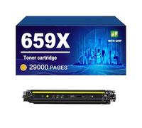 659A 659X Toner Cartridge Compatible For HP Color Laser Jet Ebterpise M856dn M776dn M776z M776zs Printer, High Yield Toner W2010X W2011X W2012X W2013X,Yellow-1 Pack