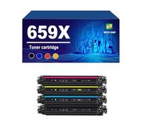659A 659X Toner Cartridge Compatible For HP Color Laser Jet Ebterpise M856dn M776dn M776z M776zs Printer, High Yield Toner W2010X W2011X W2012X W2013X,4 colors-1 Set
