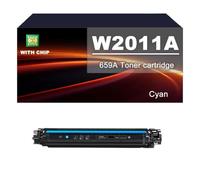 659A Toner Cartridge Compatible For M856dn M776dn M776z M776zs, With Chip | W2010A W2011A W2012A W2013A Toner Cartridges Replacement For HP M856dn M776dn M776z M776zs(Cyan)