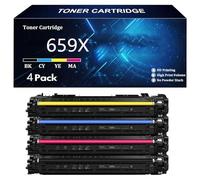 659X Toner Cartridge Replacement for HP 659X W2010X W2011X W2012X W2013X for HP Color LaserJet Enterprise M856dn 856x MFP M776dn M776z M776zs Printer with Chip,4 Color-4 Pack