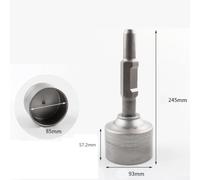 65A Shank Ground Rod Driver for Drill Presses, Heavy-Duty Alloy Steel T-Post Driver for Electrical and Telecom Grounding Installations, Compatible with Standard 65A Drills for Quick Setup,85mm