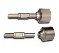 65A Shank T-Post Driver, Alloy Steel Ground Rod Driver for Drill, Fence Post Installation Tool for Electrical and Telecommunications, Silver (65/76/100mm)(76mm)