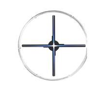 65CM/25.6IN 3d Holographic Fan, WIFI Cloud 1152Pcs LED 3D Holographic Projector With Acrylic Cover Advertising Lights Display Imaging Logo Light Holo Fan Vivid Visuals