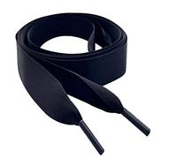 65cm / 25" Black Satin Ribbon Flat Shoe Laces/Trainer Laces Shoelaces for Crystalled Trainers, Sneakers Boot Shoe Laces