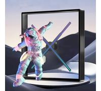 65Cm 3D Hologram Led Fan Projector (Bluetooth/Remote), APP Control - Time/Brightness/Angle, For Shop, Bar, Christmas Halloween Party Advertising Display Events,NoBracket