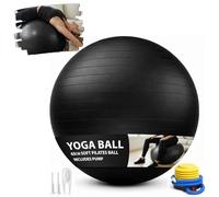 65cm Anti-Burst Exercise Gym Ball with Quick Pump - Stability Ball for Yoga, Pilates, Core Strength, Balance Training & Pregnancy Fitness