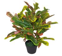 Artificial Codiaeum Multicoloured House Plant - Orange / 65cm / 50cm