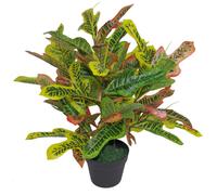 65cm Artificial Codiaeum Multicoloured House Plant Leaf Orange One Size