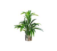 65cm Artificial Realistic Bamboo Shrub Plant with Silver Metal Planter