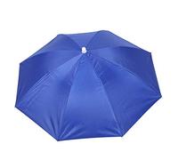 65cm Headwear Umbrella Head Hats Sunscreen Windproof Head-Mounted Umbrella Top Folding Hat Umbrella for Outdoor Fishing Farming Gardening(Royal Blue)