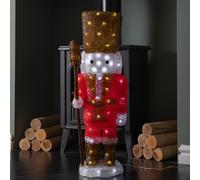 65cm Light up Acrylic Christmas Nutcracker Decoration with 80 White LEDs