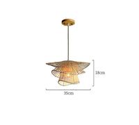 (65cm, One size) New Creative Rattan Pendant Lights Dining Living Room Suspension Luminaire Chandelier LED Home Decor Bamboo Wicker Ceiling Lamp
