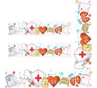 65Feet Healthcare Workers Nurse Bulletin Board Borders for Doctor Appreciation Week Nurse Day Party Decoration Medical Nursing Nurse Graduation School Classroom Hospital Bulletin Board Décor