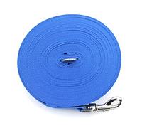 65ft 20m Long Dog Training Lead Obedience Recall Horse Tracking Leash Large 25mm Webbing In BLUE