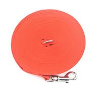 65ft 20m Long Dog Training Lead Obedience Recall Horse Tracking Leash Large 25mm Webbing In RED