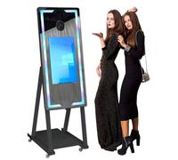 65in Touch Screen Magic Mirror Photo Booth - RGB Loop Light Selfie Kiosk with Win 10, 8GB RAM + 256GB Storage for Events & Parties - Photobooth Experience