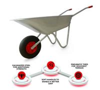 65L Galvanised Heavy Duty Wheelbarrow