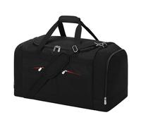 65L Large Gym Bag for Men - 24 inch Large Holdall Hard Bottom Duffle Bag with Shoes Compartment for Sport/Travel 60x33x35cm-Black