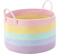 65L Large Storage Basket, Handwoven Storage Organiser with Sturdy Handles