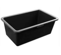 65L Rectangular Mixing Tub, PVC Mixing Tub - Multi-Purpose Container for Cement, Mortar, Plaster, Storage, Gardening, and DIY - Durable & Easy to Clean with Ergonomic Grip Edges