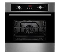 Cookology COF605S 60cm 65 Litre Capacity, Installed Built In Electric Fan Oven, Integrated Single Fan Oven with Mechanical Dial Timer and Grill - in Stainless Steel