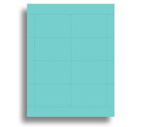 65lb Bright Name Badge Inserts 2.25 x 3.5-8 per page - High Visibility Standard Printable Name Tag Cardstock for Inkjet & Laser Printer Compatible - 25 Sheets / 200 Printable Name Cards (Blue)