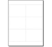 65lb Bright White 3x4 Name Badge Inserts - 6 per page - Standard Printable Name Tag Cardstock for Inkjet & Laser Printer Compatible - 100 Sheets / 600 Name Badge Insert Refills