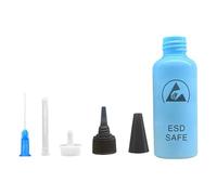65mL Alcoholic Bottle Dispenser with Stainless Steel Needle Glues Droppers for Phone Electronics Board Industrial Equipment Cleaning Solvent
