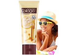 65ml Tinted Moisturiser SPF 50+,Hydrating Tinted Sunscreen for Face with Broad Spectrum Protection,Waterproof&Non-Greasy for Daily Wear,Natural Coverage for Mixed Skin,No False Whitening,Sun Cream