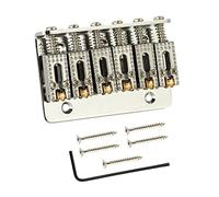 65mm 6 String Guitar Roller Saddle Hardtail Bridge Top Load Tailpiece Replacement With L Shaped Wrench Mount Screws
