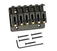 65mm 6 String Guitar Roller Saddle Hardtail Bridge Top Load Tailpiece Replacement With L Shaped Wrench Mount Screws