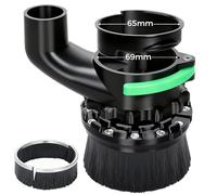 65mm & 69mm Diameter Dust Shoe for CNC Router Machine, Compatible with Most 65mm/69mm Spindle Motor and Compact Router, Dual Brush Lengths, Hose Diameter 38mm (1.5″)