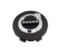 65mm Alloy Wheel Centre Caps for Volvo C30 facelift 2010 - Water-Resistant ABS Hub Covers with Emblem - Fits Most Standard Wheels.,Black