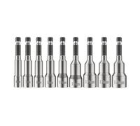 65mm Length Electric Power Impact Wrench 1/4" Hex Shank Metric Wrench Socket Bit 7/9/14PCS Set 6-19mm Magnetic Socket(65mm-9pcs)