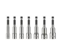 65mm Length Electric Power Impact Wrench 1/4" Hex Shank Metric Wrench Socket Bit 7/9/14PCS Set 6-19mm Magnetic Socket(65mm-7pcs)
