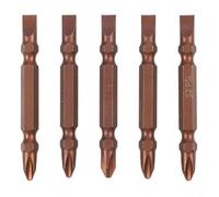 65MM Magnetic Screwdriver Bits Double Ended Cross and Slotted SL6 Metal Bits Set for Electronics and Mechanical Use Multiple Pack Options (5pcs)